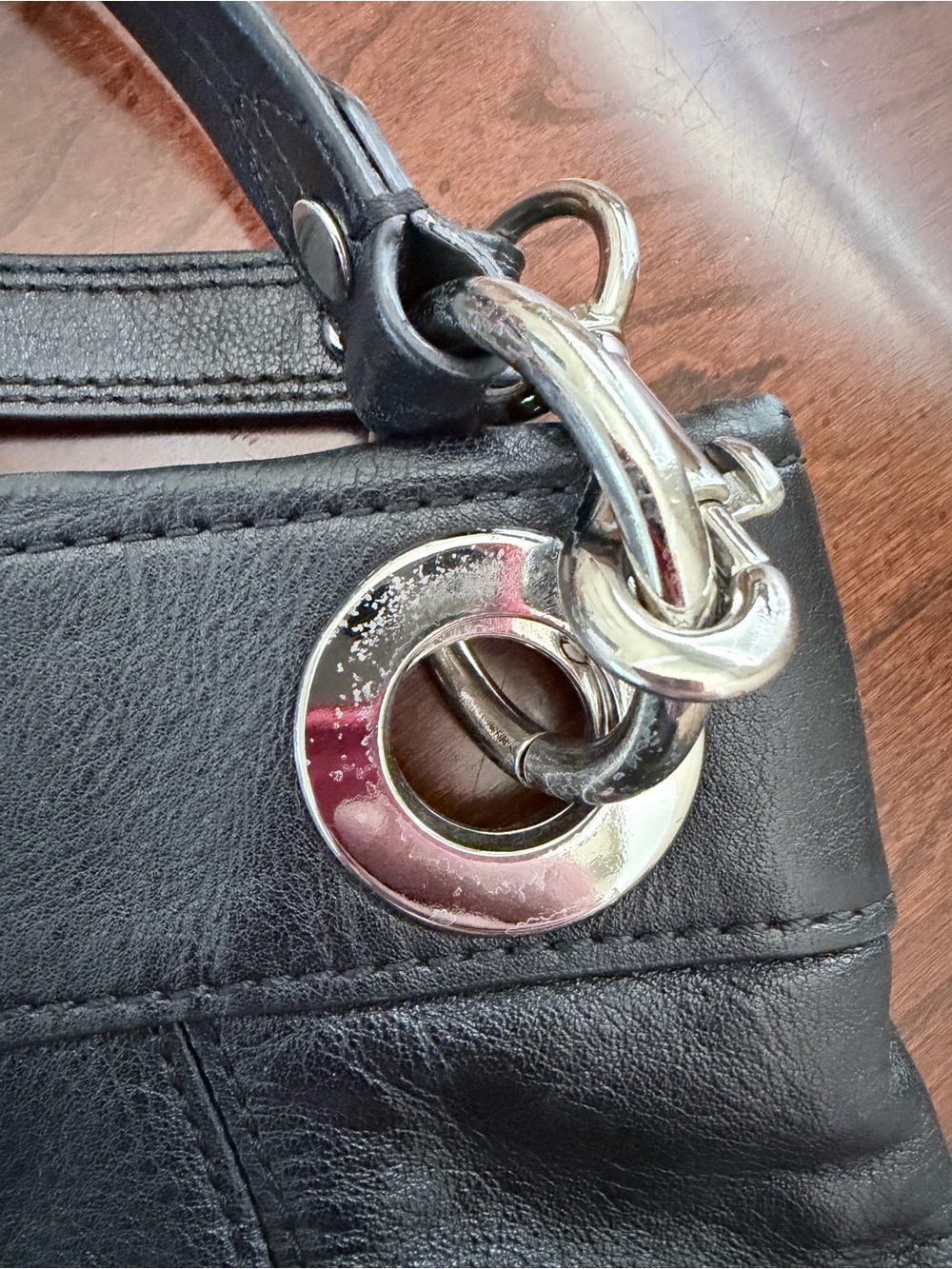 Coach Black Leather Shoulder or Crossbody Bag and Wallet - Picture 6 of 11